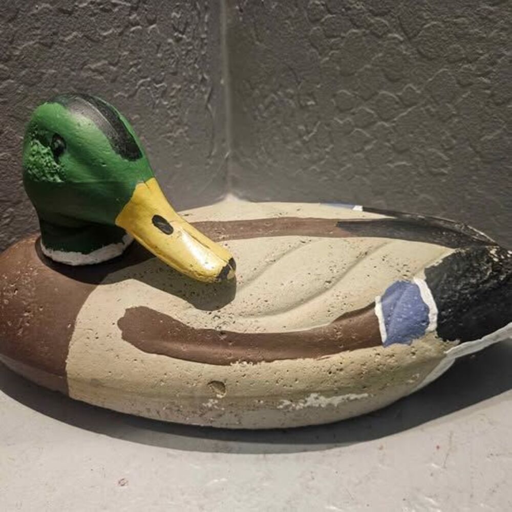 Vintage Styrofoam Hand-Painted Duck Decoy